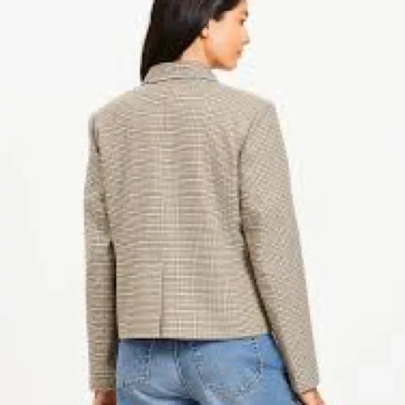 Loft Plaid Blazer with Gold Accents M - Picture 4 of 7